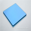 Prix ​​des panneaux en polycarbonate solide de couleur bleu